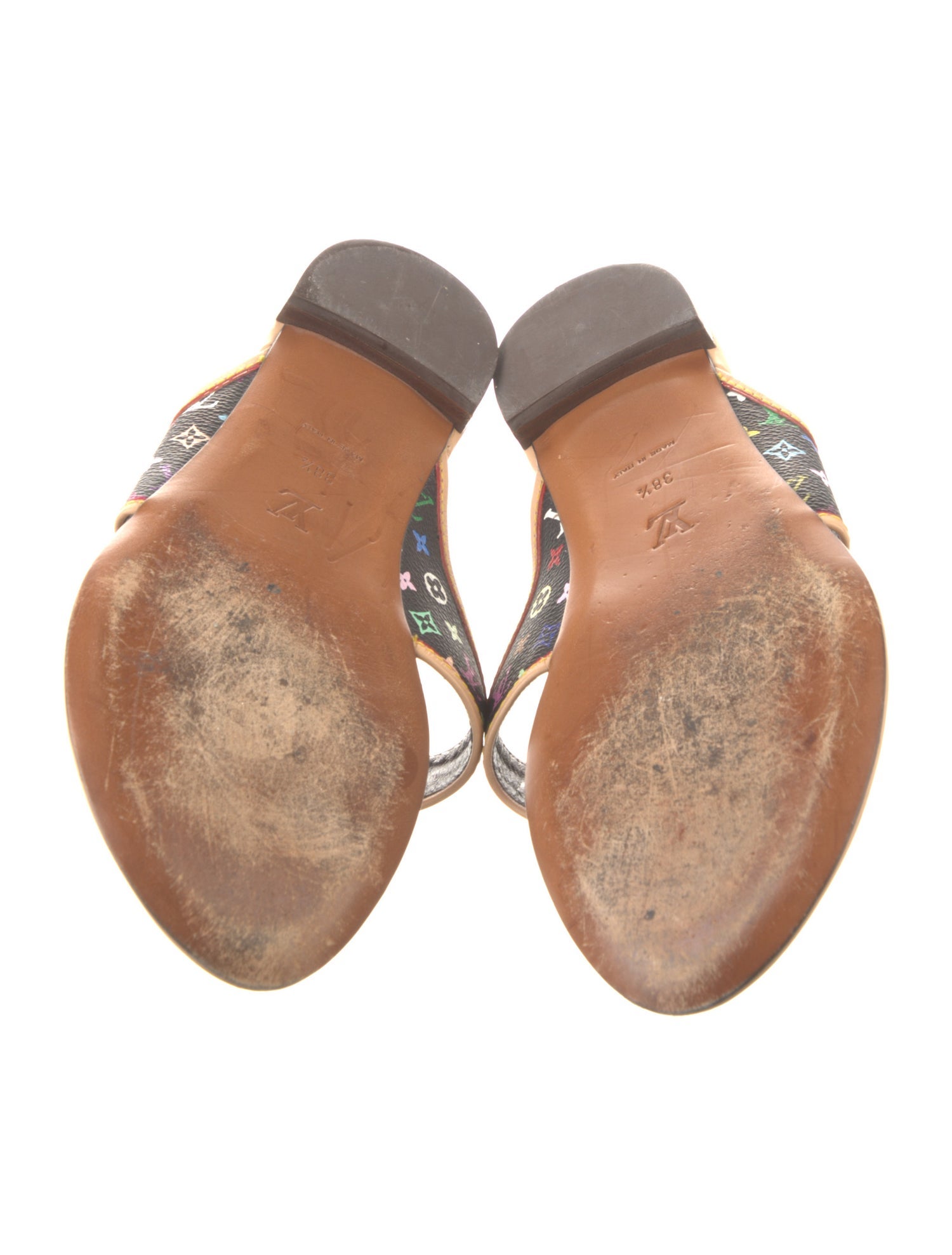 Louis Vuitton Floral Print Bow Accents Slides